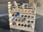 Spray Can Lube Holder Organization Storage Rack Wood Shelf Case Organizer 40-Slot Plywood
