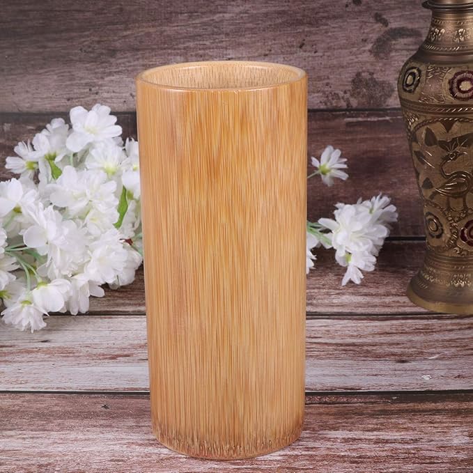 KItchen Utensil Holder Caddy Bamboo Kitchen Tool Holder Chopsticks Storage Barrel Spoon Fork Holder Cutlery Storage Container Organizer 20cm