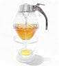 Honey Dispenser No Drip Honeycomb Design– 6 Oz with Airtight Seal, Food-Grade ABS Plastic Honey Pot with Stand, Lightweight Honey Container for Home & Gifting