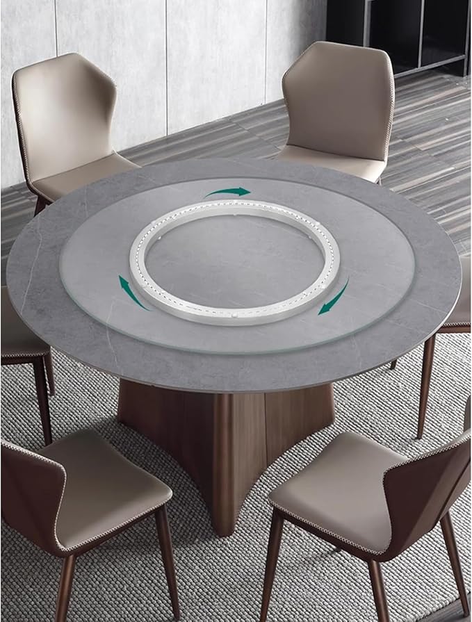 Aluminum Lazy Susan Hardware Metal Rotating Turntable Bearings Swivel Plate Hardware for Dining-Table and Workbench (14 Inchs) …
