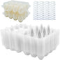 Egg Cartons 40 Packs, Clear Eco-friendly Plastic Blank Egg Cartons with Free Labels, Holds up to 12 Duck Eggs Securely, Perfect for Family Pasture Farm Markets Display - Large