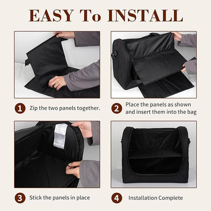 Samplife Baseball Cap Organizer Carrier, Hat Bag for Travel and Moving, Cap Traveling Case for Men, Portable Hat Storage box holder for 28 Caps Perfect for Home & On-the-Go (Black)