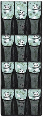Panda Over The Door Closet Organizer 12 Pockets Wall Hanging Storage for Kids Room Space Saving Cute Over The Door Shoe Organizer Mesh Fabric Shoe Holder Hanger