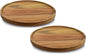 9" Acacia Wood Lazy Susan Organizer Kitchen Turntable for Cabinet Pantry Table Organization,2 Pack