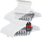 Korpai 36-Pack White Velvet Hangers with Clips Adjustable,Adult Hangers,Outfit Hanger,Heavy-Duty,Felt,Non-Slip,Space Saving, for Pants, Skirts, Suits,Coats, Dresses ect.