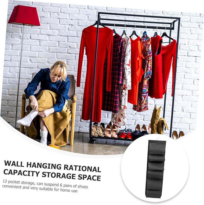 PRETYZOOM Hanging Non-woven Shoe Bag Storage Organizer Wall Hanging for Home Shoes Pouch