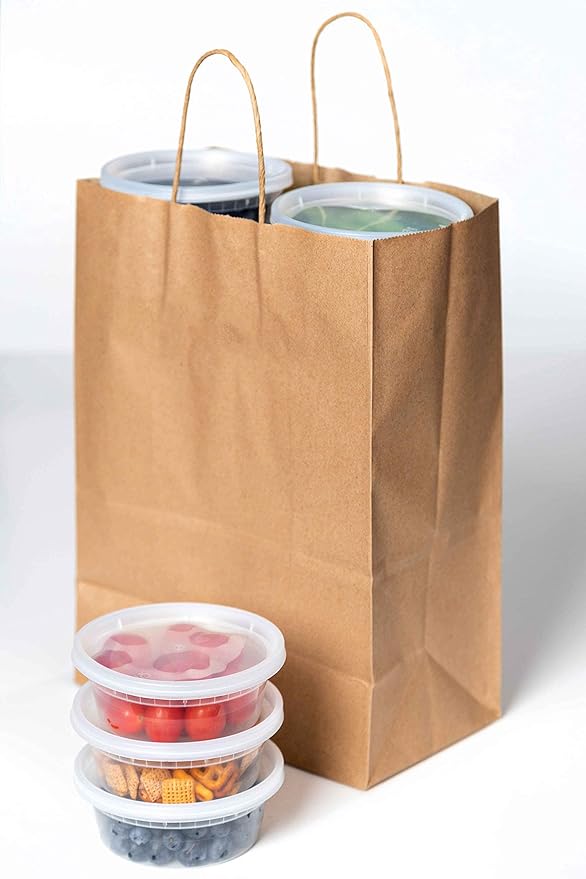 Deli Plastic Food Containers with Airtight Lids [50 Sets], Leakproof Slime Small Combo Pack [Reusable, Storage, Disposable, Meal Prep, Soup, Microwaveable & Freezer Safe] (8oz)