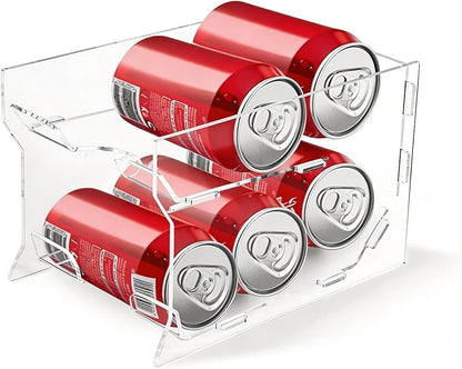 Mini Fridge Soda Can Organizer, Mini Fridge Soda Holder, Mini Fridge Can Organizer for Canned Food Beer Can Hold up to 6 Drinks