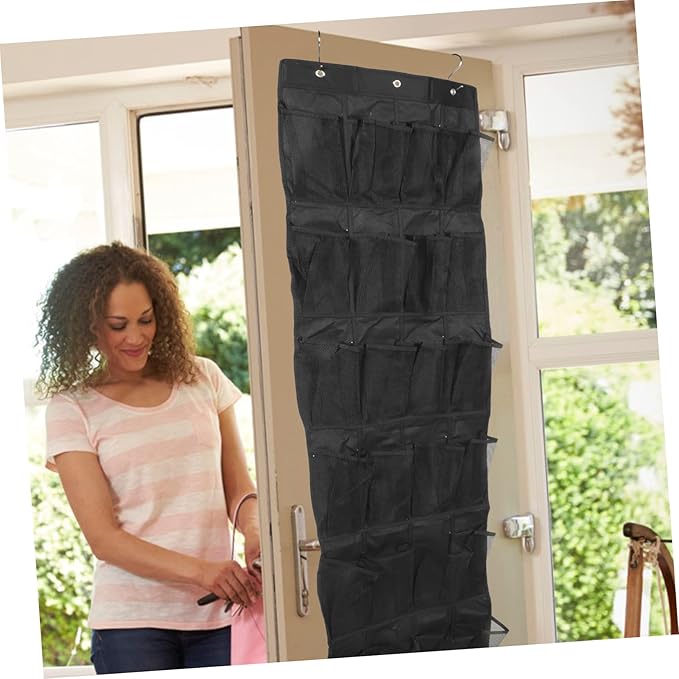 Garneck Door Hanging Shoe Organizer Bag Non-Woven Storage Pouch for Shoes Wall Mount Home Decor Accessory