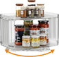Lazy Susan Organizer for Cabinet, Pantry, Countertop (2 Tier 14" x 10" Clear - 1 Pack, Rectangular)