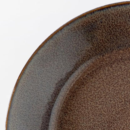 aito 517321 Natural Color Curry Plate, Pasta Plate, Approx. 8.3 inches (21 cm), Chocolate, Brown, Mino Ware, Dishwasher Safe, Microwave Safe, Made in Japan