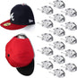 Modern JP Adhesive Hat Hooks for Wall (16-Pack) - Hat Rack for Baseball Caps, Minimalist Hat Display, Strong Hold Hat Hangers for Wall - USA Patented, Clear