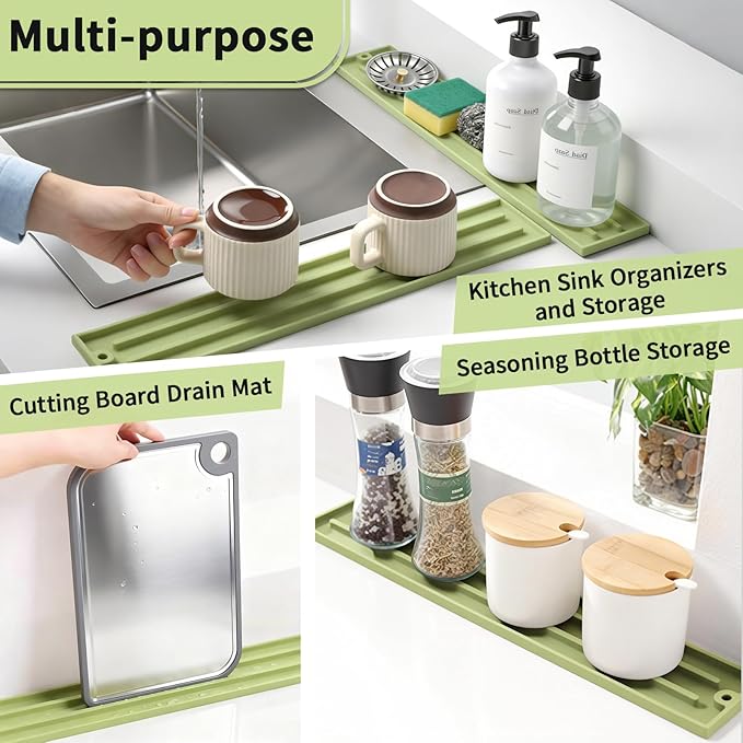 Oven Mitts and Pot Holders Sets, Mini Silicone Oven Mitts Heat Resistant (1 Pair), Pot Lid Holder While Cooking (1 Pair), Non-Slip Silicone Pot Holders & Spoon Rest, Dishwasher Safe