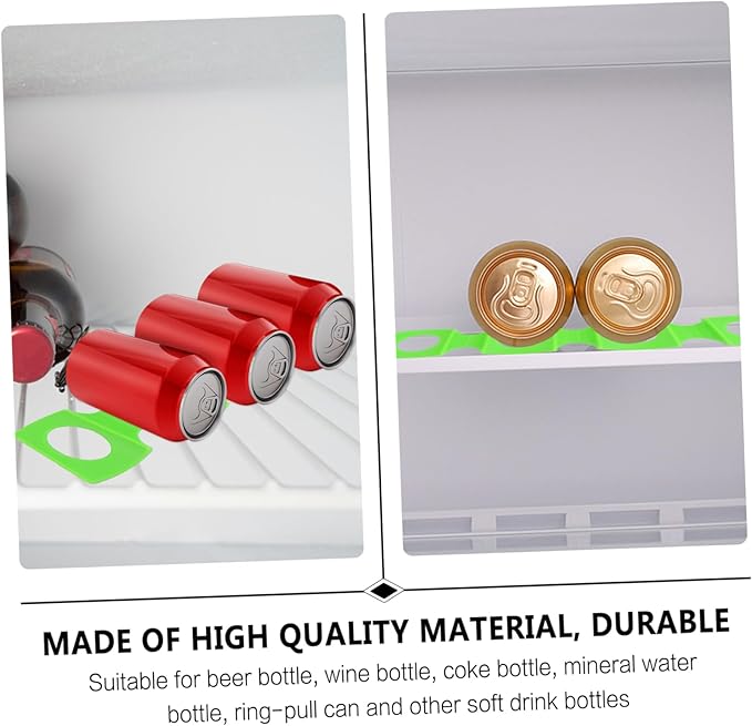 PRETYZOOM 4pcs Beverage Storage Mat Fridge Can Holder Beer Bottles Stacker Pourers for Alcohol Drink Fridge Organizer