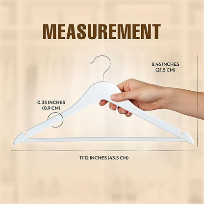 Utopia Home Premium Wooden Hangers 30 Pack - Durable & Slim Coat Hanger - Suit Hangers with 360-Degree Rotatable Hook - Wood Hangers with Shoulder Grooves (White Color)