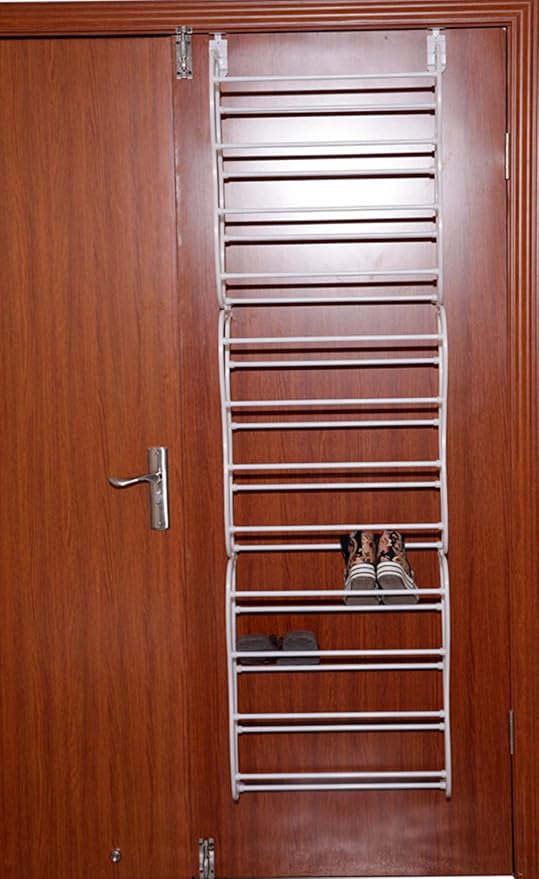 Over The Door Shoe Organizer Storage, 12 Tier Over The Door Shoe Rack, Over The Door Shoe Shelves, Shoe Storage Organizer Hanging Shoe Holder Behind Door Hanger for Closet Shoe Organizer