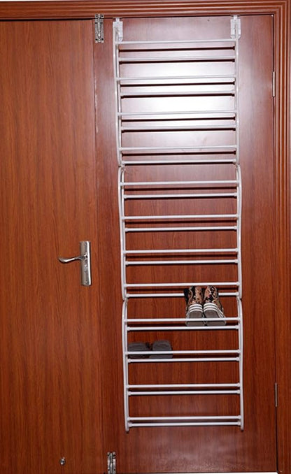 Over The Door Shoe Organizer Storage, 12 Tier Over The Door Shoe Rack, Over The Door Shoe Shelves, Shoe Storage Organizer Hanging Shoe Holder Behind Door Hanger for Closet Shoe Organizer