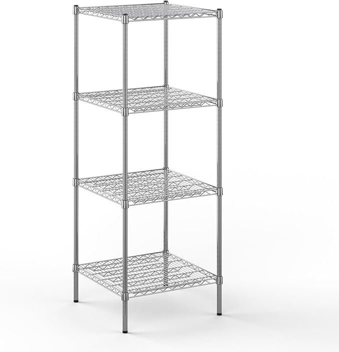 24" Deep x 24" Wide x 64" Height Wire Shelving Kit | 4-Tier | NSF Commercial Storage Rack Unit