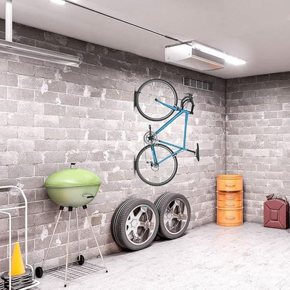 Dirza Bike Wall Mount Rack with Tire Tray - Vertical Bike Storage Rack for Indoor,Garage,Shed - Easy to install - Great for Hanging Road,Mountain or Hybrid Bikes - Screws Included - 1 Pack