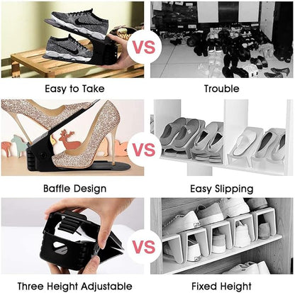 Neprock Closet Shoe Organizer,Shoe Storage Organizer Shoe Rack for Closet Organization,Shoe Slots Organizer De Zapatos Shoe Hoder Space Saver for Entryway(36 Pack)(Black)