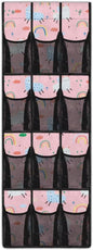 Pink Door Hanger Organizer 12 Pockets Shoe Holder Hanger for Living Room Cute Alpaca Over The Door Shoe Organizer Space Saving Wall Hanging Storage for Closet