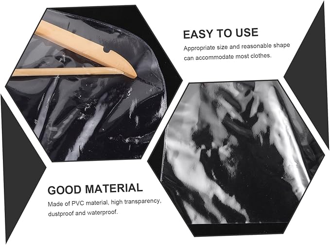 Unomor 10Pcs Clear Shoulder Covers Clothing Protective Covers Breathable Garment Protectors for Suit Coats Jackets