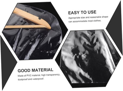 Unomor 10Pcs Clear Shoulder Covers Clothing Protective Covers Breathable Garment Protectors for Suit Coats Jackets
