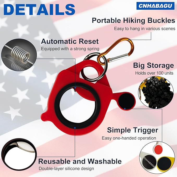 Zip Tie Holder Organizer Cable Tie Organizer Holder for Tool Belt Strong Efficient Solution for Electrician Zip Ties Holder Reusable Portable Safety (Red, 2 Pack)