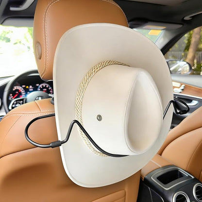 Cowboy Hat Rack Holder for Truck Car Hat Stand for Travel - Keep Hat in Shape, V-Shape Anti-Flip Grip Design for Automotive Roadtrip Hats Organizer for Men Women
