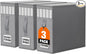WOWBOX Sheet Organizers and Storage,Closet Bed Sheet Organizer Under Bed Storage and Organization with Label Cards & Clear Window for Bedding Sheets,Duvet Covers,Blankets (3 Pack，Gray)
