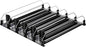 uxcell 5pcs Drink Organizer for Refrigerator, Self-Pushing Soda Can Organizer Width Adjustable Drink Dispenser Beverage Pusher for Fridge Pantry Vending Machine, Black