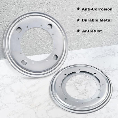 8 Pack 9 Inch Lazy Susan Turntable Bearing Plate, Heavy-Duty Lazy Susan Hardware for Kitchen, Furniture & DIY Projects, 750lbs Capacity?Silver?