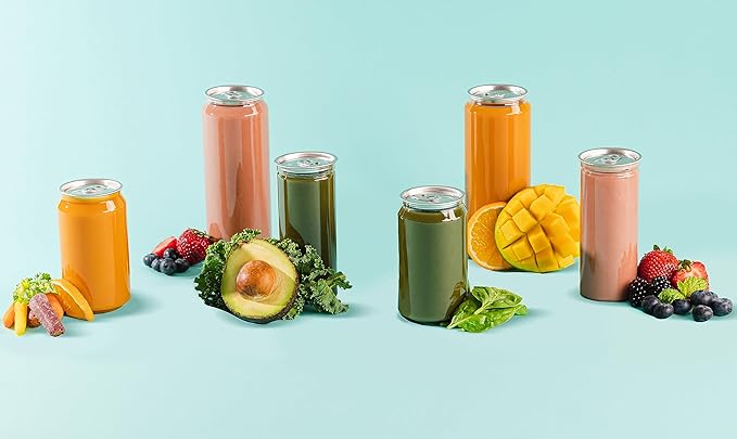 Hammont 100pk Plastic Juice Bottles with Caps – Sealable Smoothie, Boba, & Iced Coffee Cups – Reusable Clear Drink Containers – Compatible Automatic Cup Sealers (16 oz)