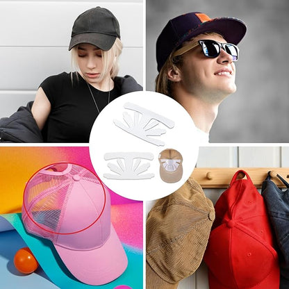 15pcs Baseball Cap Inserts for Shape, Hat Insert to Keep Shape, Universal Hats Inserts to Keep Shapes for Fitted Caps Ball Sports Caps and Home Store Display Stand White