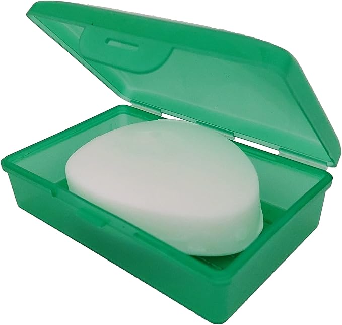 American Comb: Soap Box Green, 1 Ct - Made in The USA - Soapbox with Hinged Lid and Secure Latch