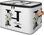Custom Initials Floral Storage Bins with Lid, Foldable Personalized Storage Basket Boxes with Handle Shelf Basket Closet Organizer Cube