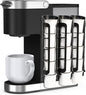 STORAGENIE Coffee Pod Holder Side Mount K Cup Pods Organizer compatible with Keurig Coffee Makers, Space Saving Kcup Storage, Perfect for Small Counters (3 Pack/For 15 K-Cups, Black)