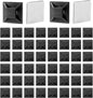 200Pcs Adhesive Zip Tie Mount, 1/2in Black Cable Tie Mount, Plastic Zip Tie Mounting Squares, Sturdy Zip Tie Sticky Mounting Pads for Cable Organizer (Black, 1/2"-200pcs)