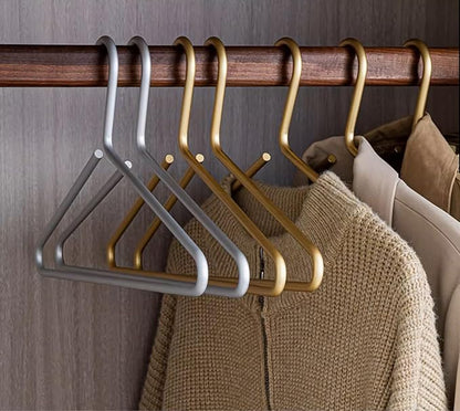 Premium Matte Silvery Aluminum Coat Hangers 100 Piece Set, 16.5” Extra Smooth & Durable Metal Shirt Dress Hanger,Aluminum Alloy Hanger,Clothing Support,Clothing Hang