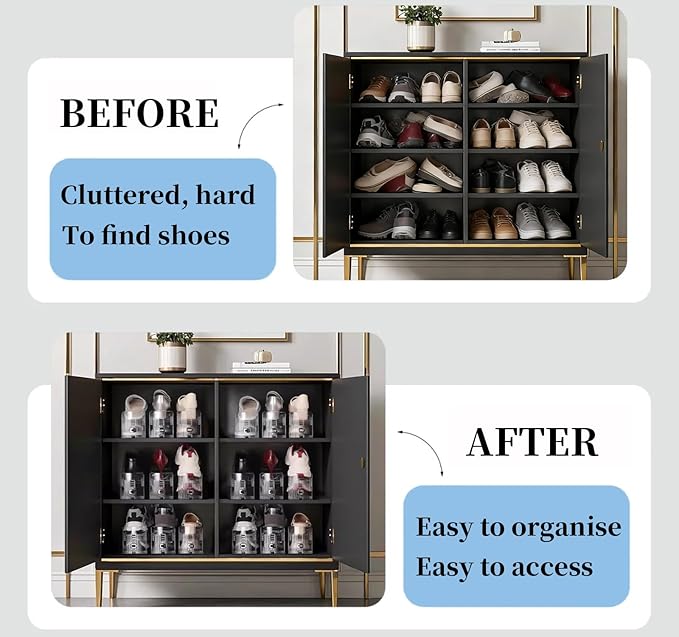 Shoe Slot Organizer,12 Pack Shoe Stacking Organizer for Sneakers Heels and Flat