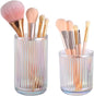 DASITON Makeup Brush Holder Organizer, Crystal Glass Makeup Brushes Storage Holder, Vintage Make Up Brush Cup for Vanity, Pen Pencil Holder for Desk, Toothbrush Holders for Bathroom (Colorful SL)