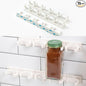 Crazy Chef Spice Clip Grippers For Cabinet Doors - Organizer for Spices - Spice Rack Holds15 Spice Jars - Extemely Strong 3M Adhesive Gripper In White For Pantry 15 Ct