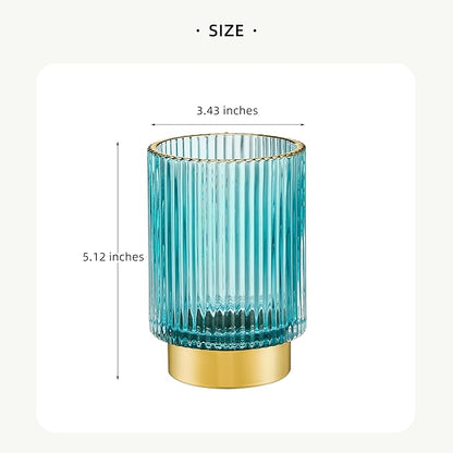 Makeup Brush Holder Organizer,Toothbrush Holders,Desk Pen Pencil Holder,Multifunctional Vintage Glass Brush Cup(A3-23-US)