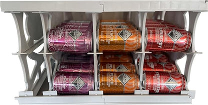 Shelf Reliance Cansolidator Pantry - 2-Pack Can Organizer for Pantry, Stackable Soda Can Storage for Kitchen, Holds 40 Cans of Food or Soda