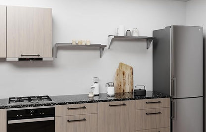 AmGood 10 in. x 30 in. Stainless Steel Wall Shelf | NSF | Metal Shelving | Garage, Laundry, Storage, Utility Room | Restaurant, Commercial Kitchen