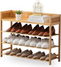 SOBIBO Bamboo Shoe Rack Organizer, 4 Tier Shoe Shelf Storage Organizer, for Entryway, Hallway, and Closet (Nature-31.5)