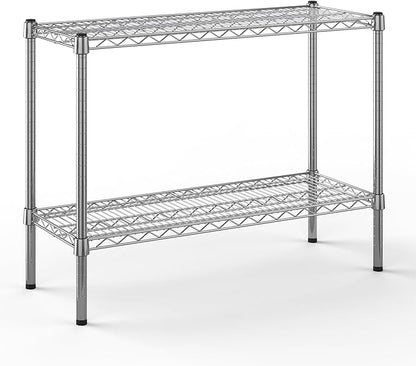 14" Deep x 36" Wide x 27" Height Wire Shelving Kit | 2-Tier | NSF Commercial Storage Rack Unit