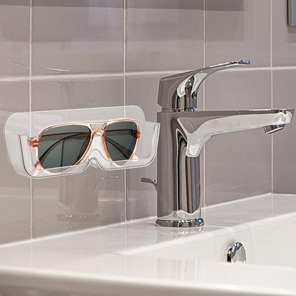 Willinglong 6 Pcs Sunglasses Wall Organizer Plastic Sunglasses Holder Display Stand Eyeglasses Storage(Clear)