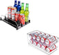 Rolling Soda Can Organizer and Automatic Soda Can Organizer for Refrigerator for Beer Soda Seltzer Drink Pop Cans Holder Storage Pantry Organization