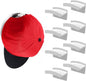 Modern JP Adhesive Hat Hooks for Wall (8-Pack) - Minimalist Hat Rack Design, No Drilling, Strong Hold Hat Hangers - USA Patented, White